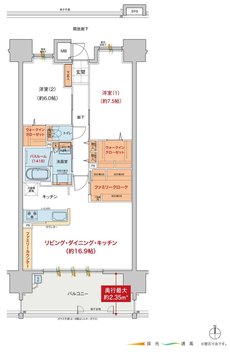 ヴェルディ・ステーションテラス阿品 間取り C type menu1（2〜20階）