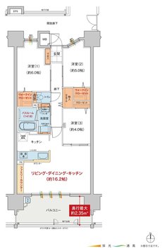 ヴェルディ・ステーションテラス阿品 間取り D type menu2（2〜20階）