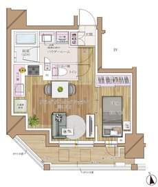 ヴァースクレイシアIDZ立川 間取り B type