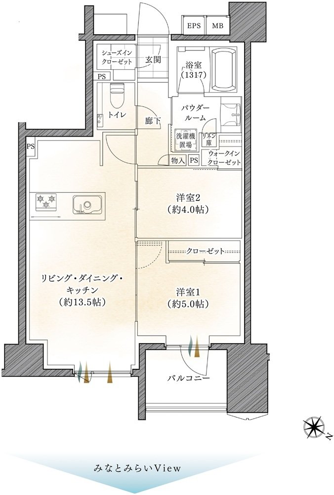 プレミスト横浜桜木町 間取り D type