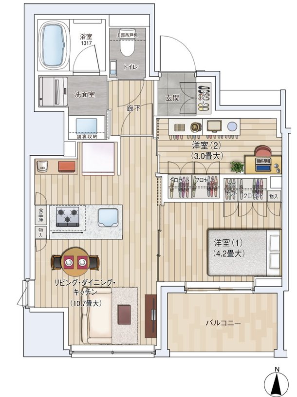 ティサージュ上野入谷 間取り B type