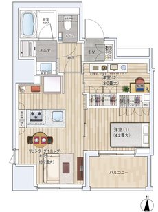 ティサージュ上野入谷 間取り B type