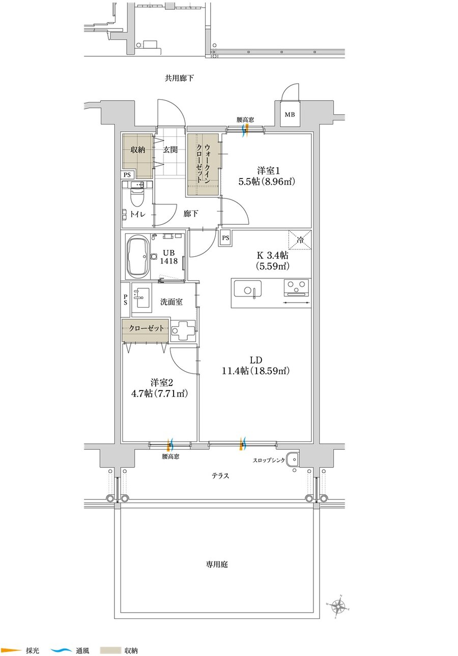 グリーンヒル南大分グランレガート 間取り B1 type