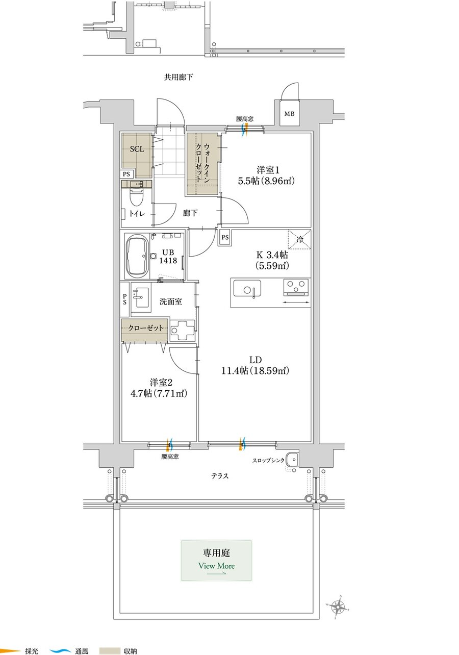 グリーンヒル南大分グランレガート 間取り B1 type
