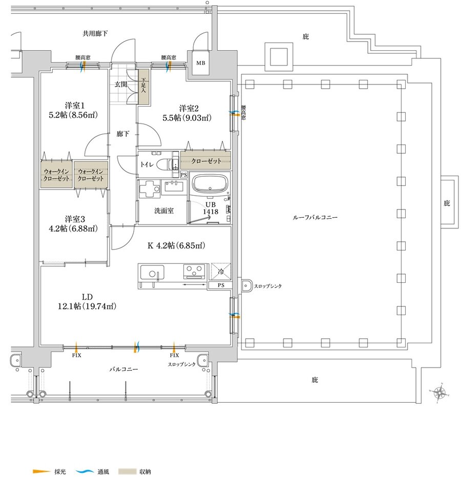 グリーンヒル南大分グランレガート 間取り C2 type