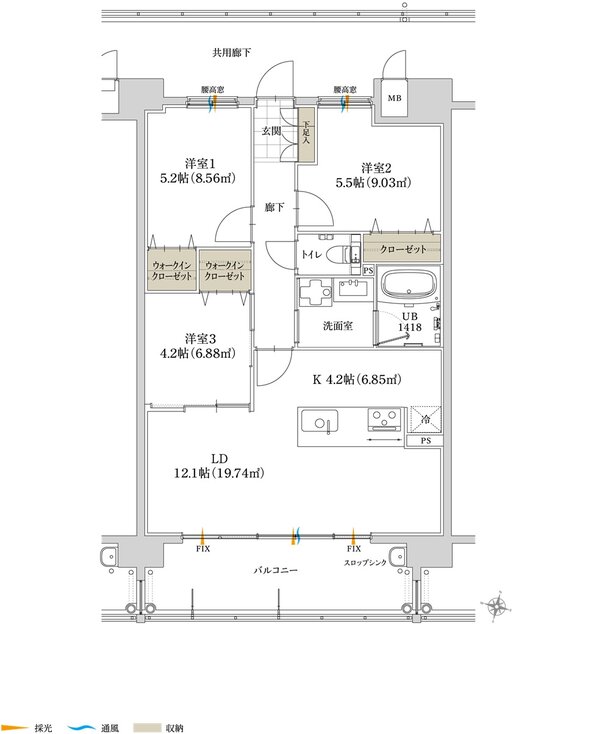 グリーンヒル南大分グランレガート 間取り C type
