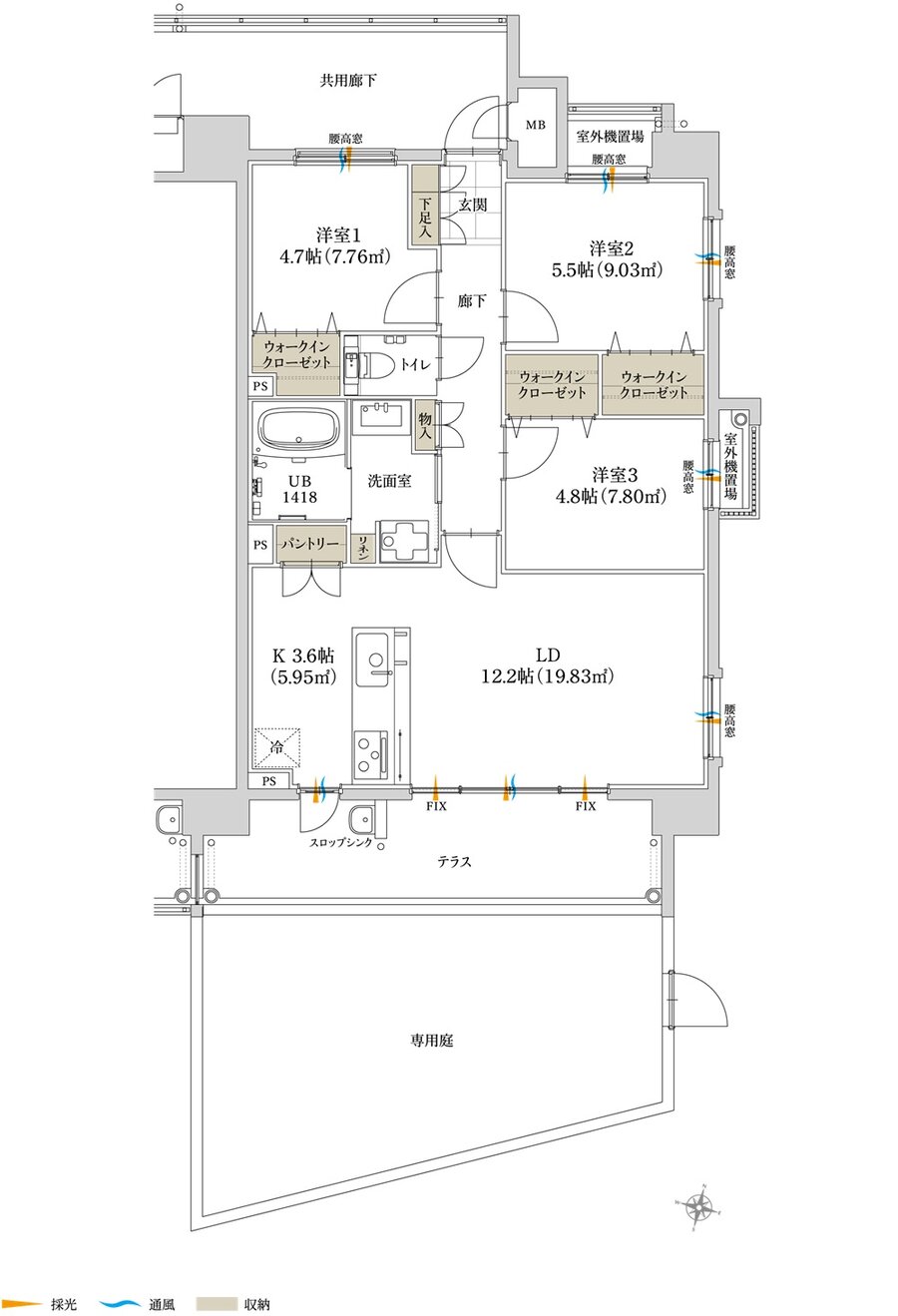 グリーンヒル南大分グランレガート 間取り D1 type
