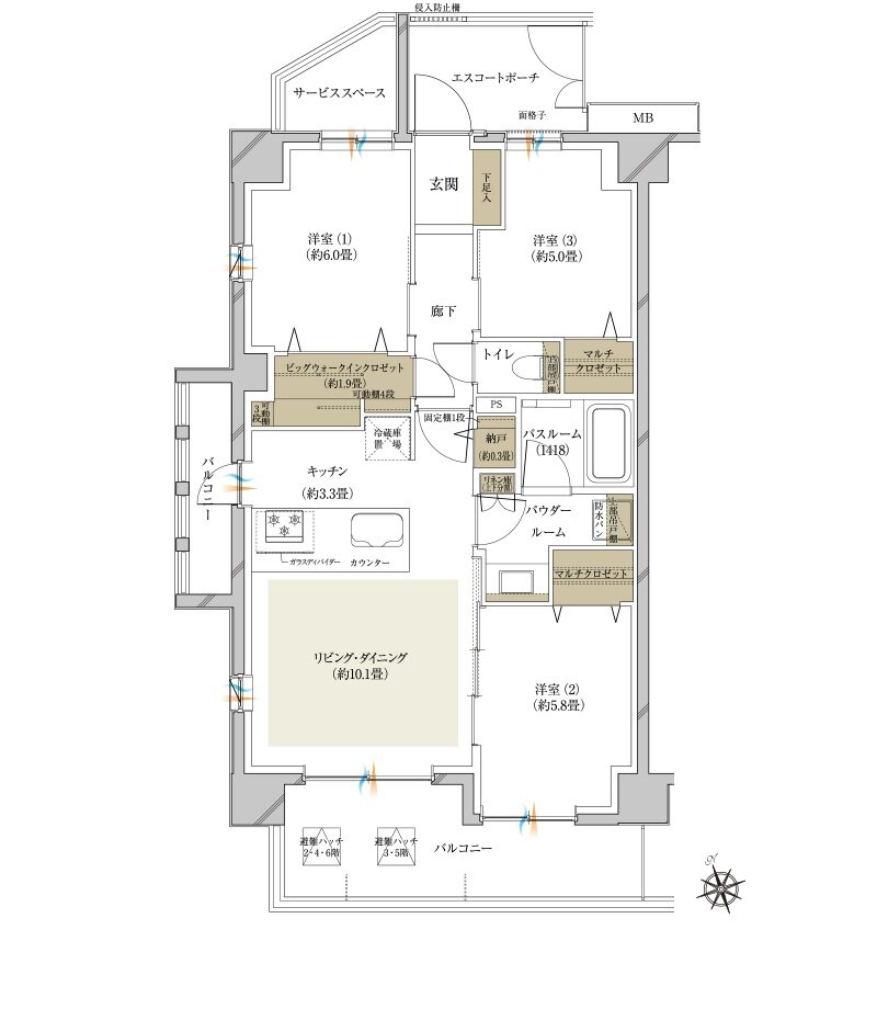 ヴェレーナ日吉 間取り A type(先着順販売住戸)