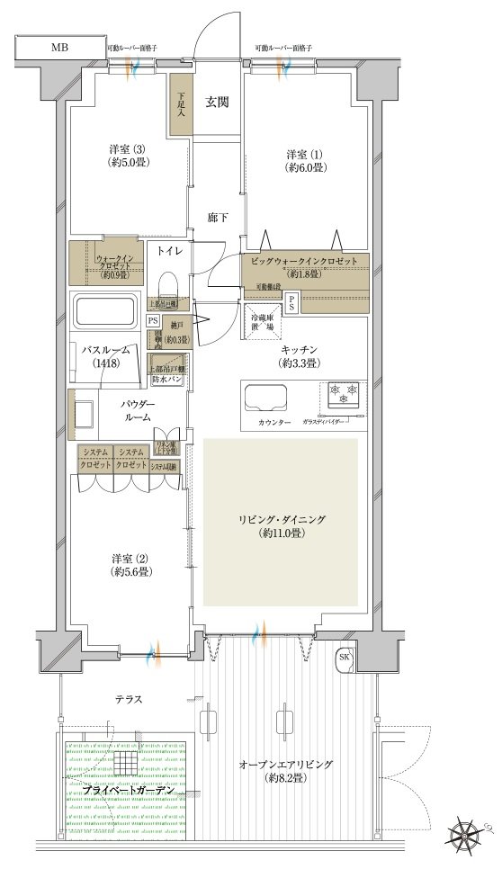ヴェレーナ日吉 間取り FOL type