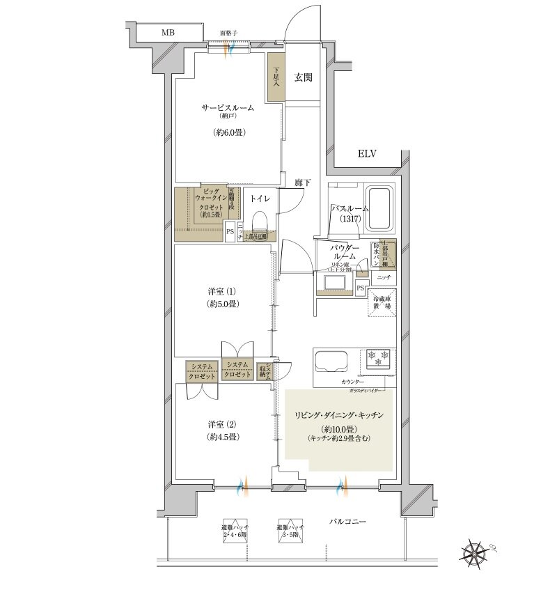 ヴェレーナ日吉 間取り D type(先着順販売住戸)