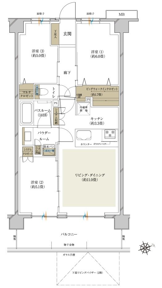 ヴェレーナ日吉 間取り G type(先着順販売住戸)