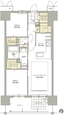 ロイヤルガーデン本町一丁目 間取り 62-B TYPE