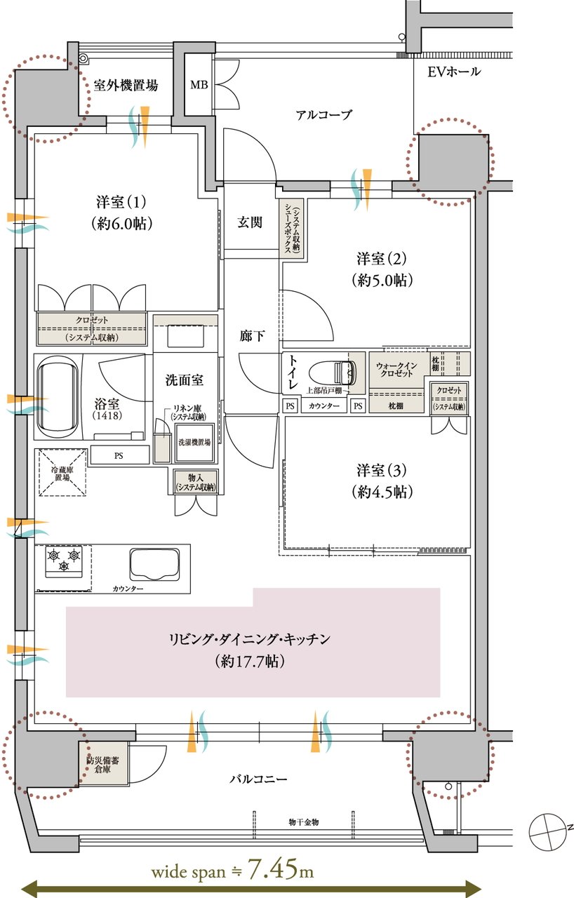 レ・ジェイド鶴舞 間取り A type