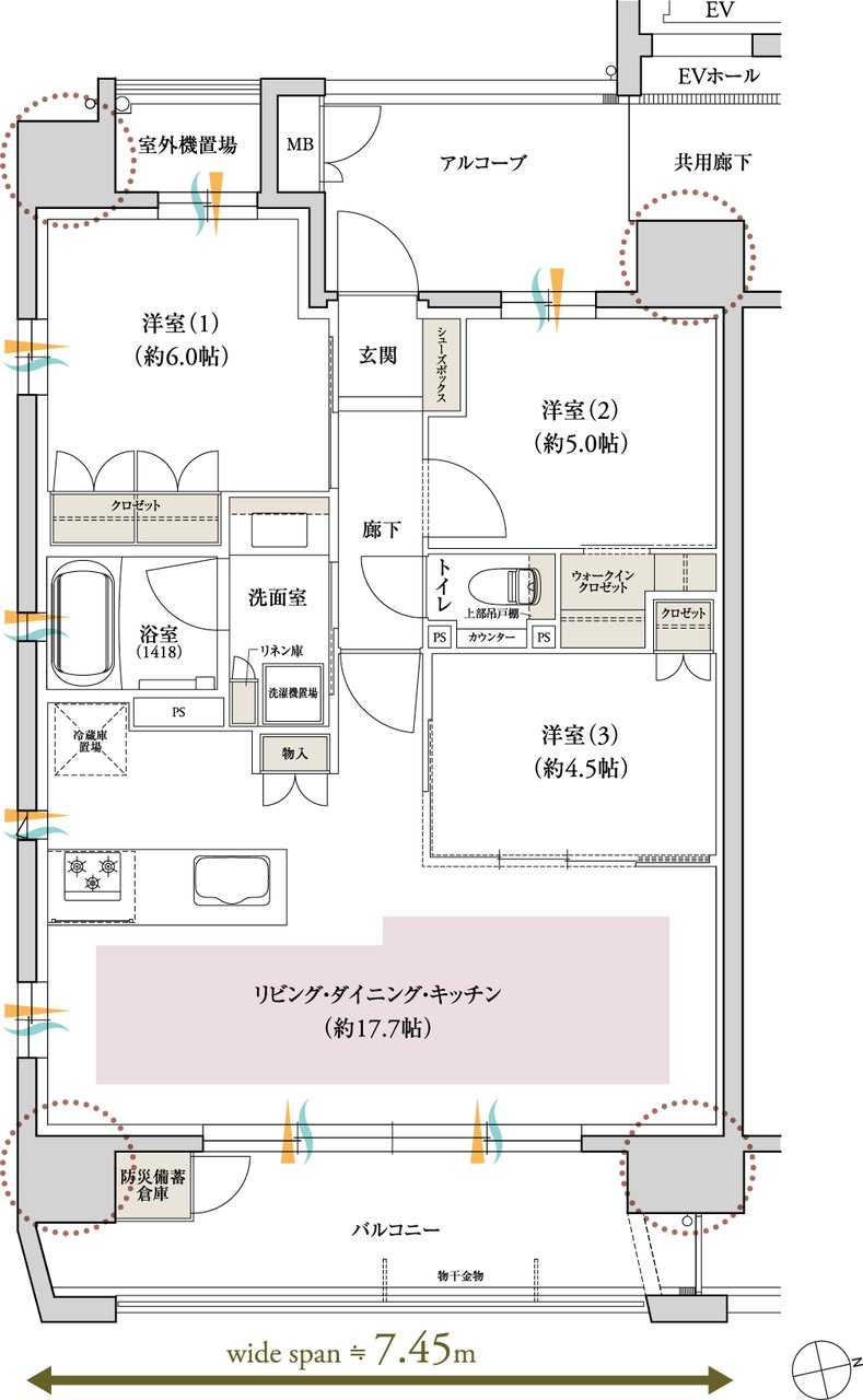 レ・ジェイド鶴舞 間取り A type