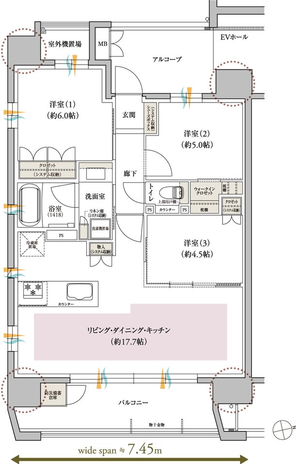 レ・ジェイド鶴舞 間取り A type