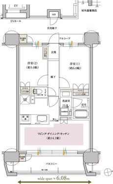 レ・ジェイド鶴舞 間取り B type