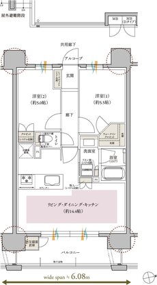 レ・ジェイド鶴舞 間取り C type MENU PLAN1