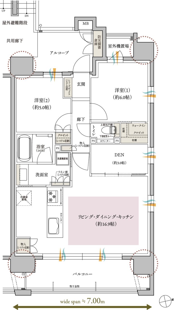 レ・ジェイド鶴舞 間取り E type MENU PLAN1