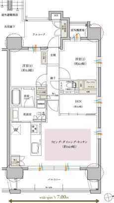 レ・ジェイド鶴舞 間取り E type MENU PLAN1