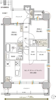 レ・ジェイド鶴舞 間取り E type MENU PLAN2