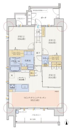 モアグレース西岐阜ステーションプレミア 間取り Aタイプ