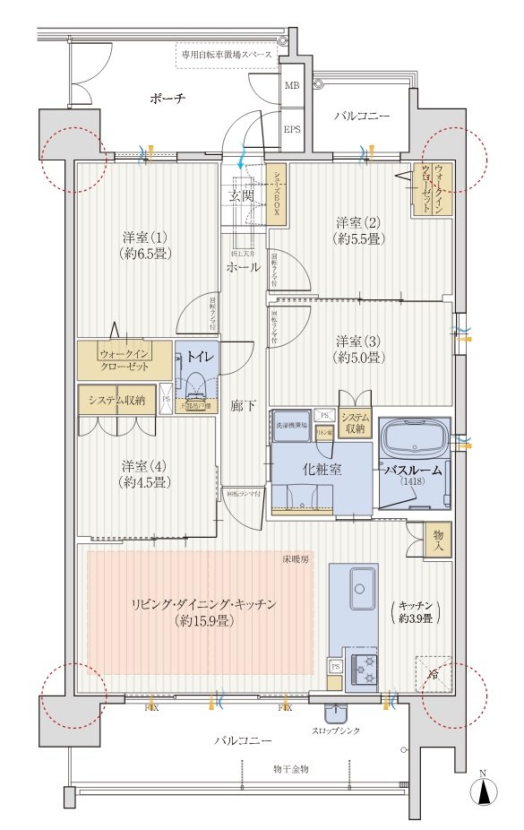 モアグレース西岐阜ステーションプレミア 間取り Dタイプ