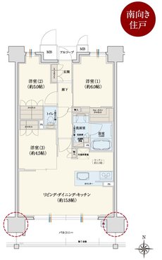 サンメゾン新田辺駅前 間取り Dタイプ