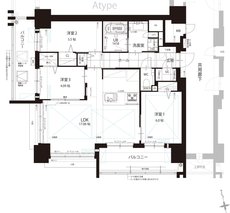 THE HOUSE 小倉駅 間取り B TYPE [3～10F]
