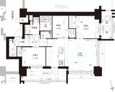 THE HOUSE 小倉駅 間取り F TYPE[11～17F]