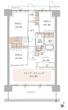 ジオ東灘青木 間取り F type