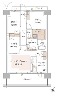 ジオ東灘青木 間取り G type