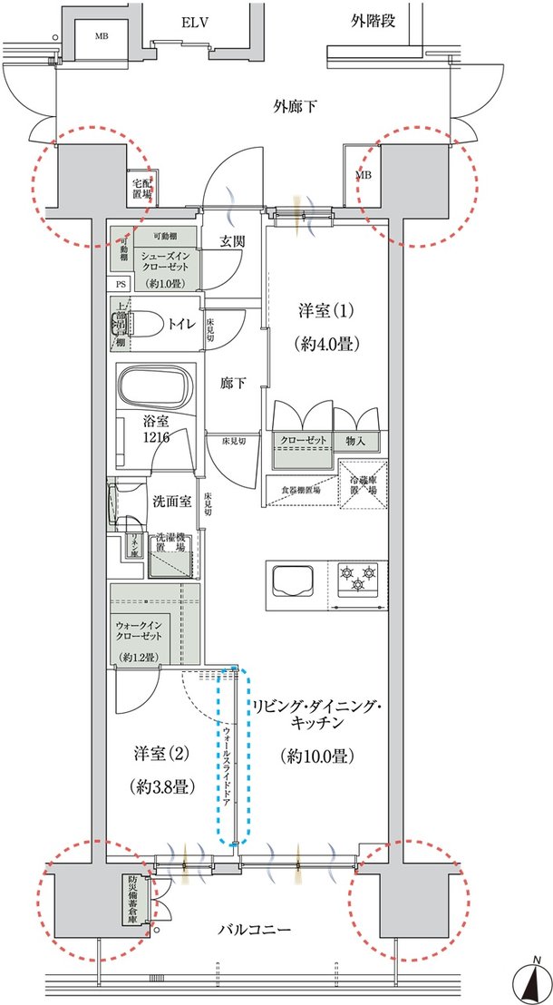 クレアホームズ川口 市役所前通り 間取り B type