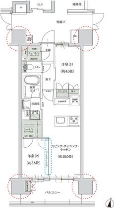 クレアホームズ川口 市役所前通り 間取り B type