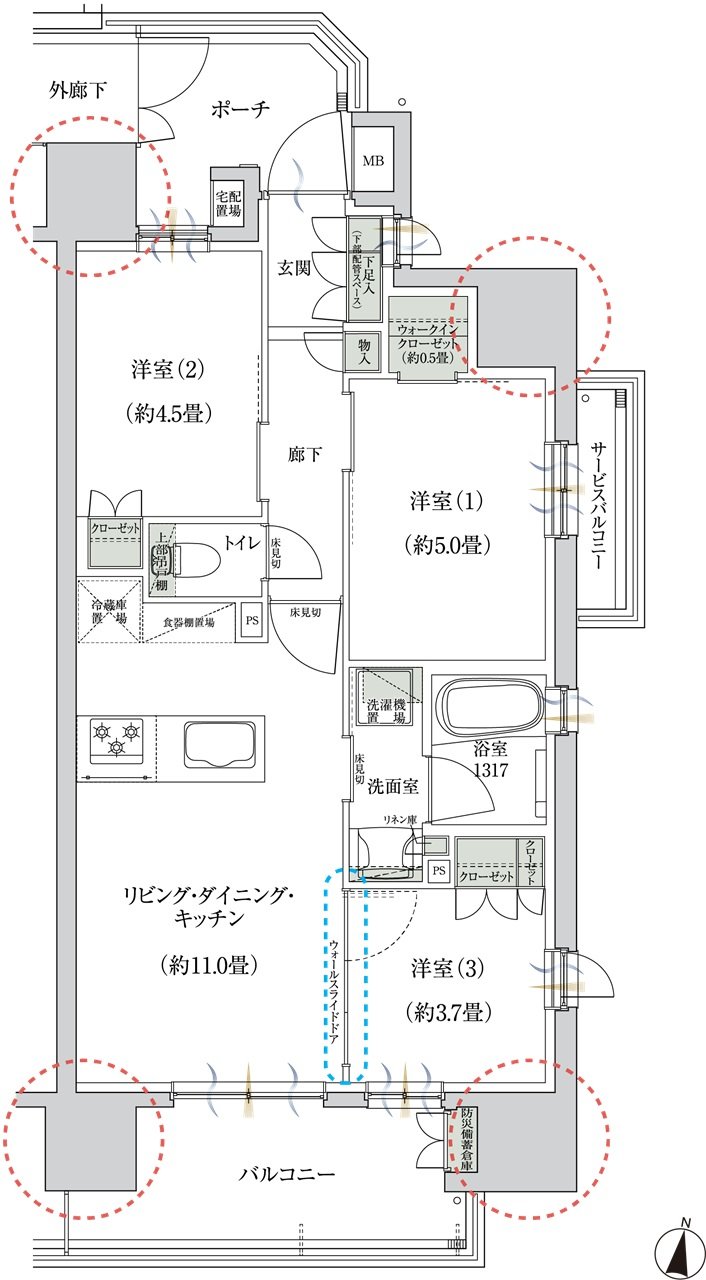 クレアホームズ川口 市役所前通り 間取り C type