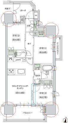 クレアホームズ川口 市役所前通り 間取り C type