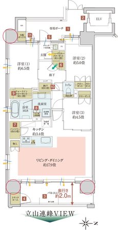 クレアホームズ富山白銀町グランビュー 間取り Aタイプ