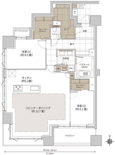ザ・ライオンズ大濠公園レジデンス 間取り A TYPE