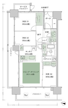 シティハウス大宮氷川 間取り A type