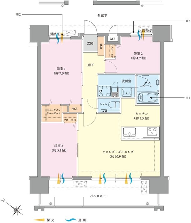 グランドパレス識名 間取り B type