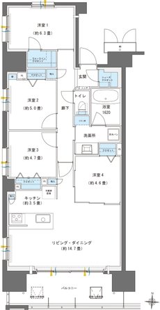 ブランシエラ南洲門前通り 間取り D TYPE