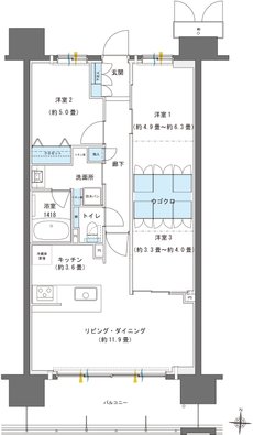 ブランシエラ南洲門前通り 間取り H TYPE
