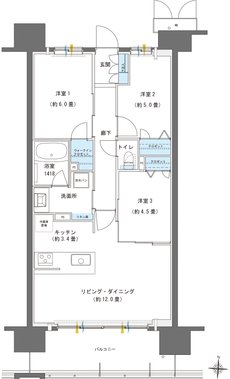 ブランシエラ南洲門前通り 間取り J TYPE