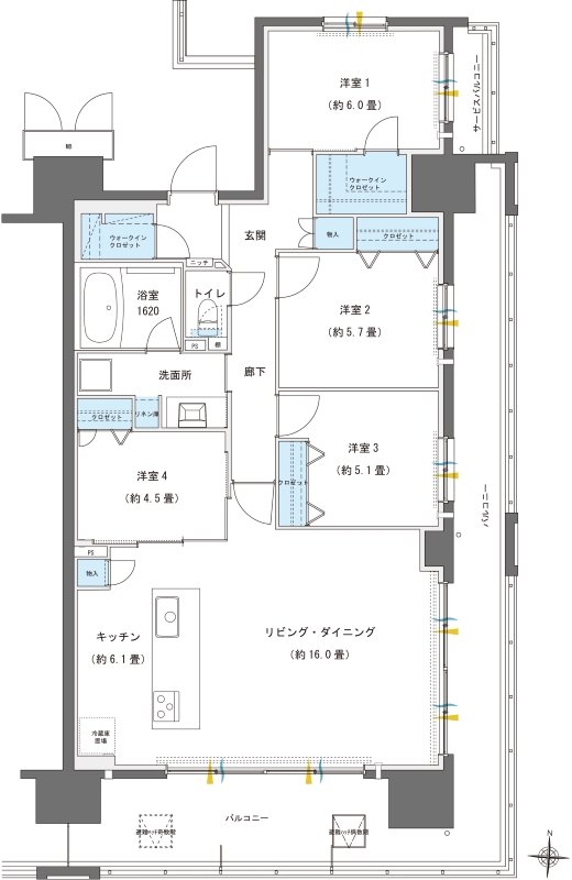 ブランシエラ南洲門前通り 間取り L TYPE