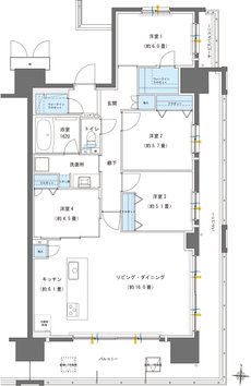ブランシエラ南洲門前通り 間取り L TYPE
