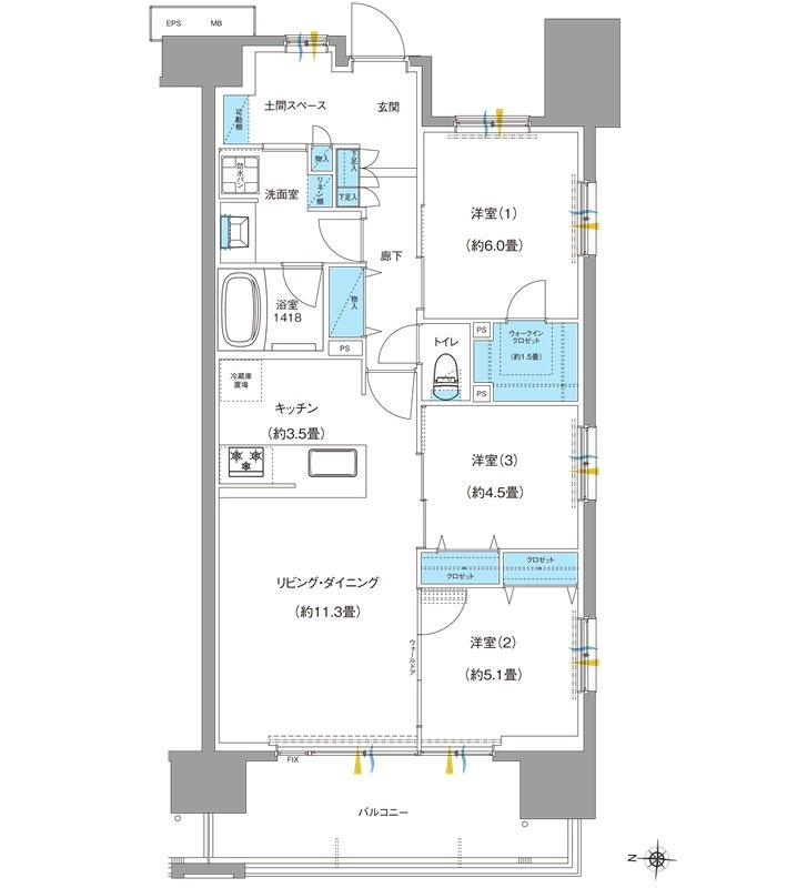 ブランシエラ南洲門前通り 間取り C TYPE