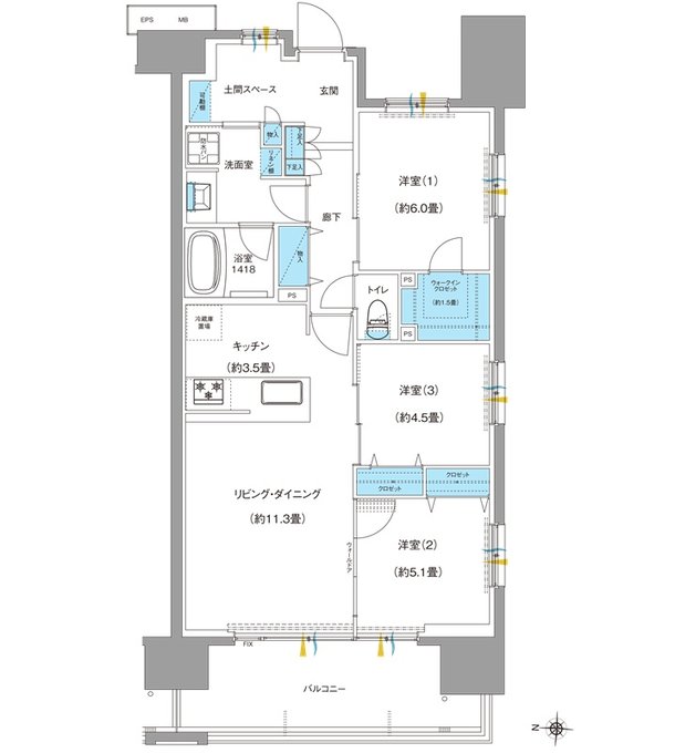 ブランシエラ南洲門前通り 間取り C TYPE
