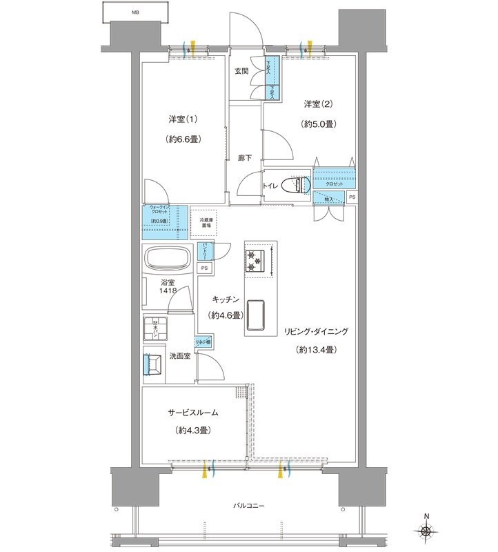 ブランシエラ南洲門前通り 間取り I TYPE