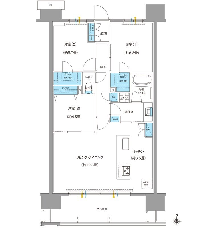 ブランシエラ南洲門前通り 間取り G TYPE