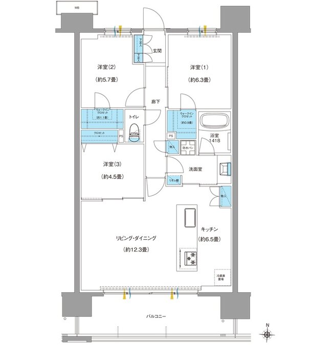 ブランシエラ南洲門前通り 間取り G TYPE