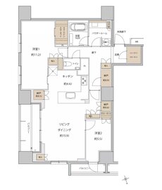 ザ・上通並木坂レジデンス 間取り E-F type